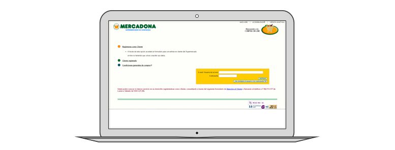 Ejemplo diseño ecommerce Mercadona